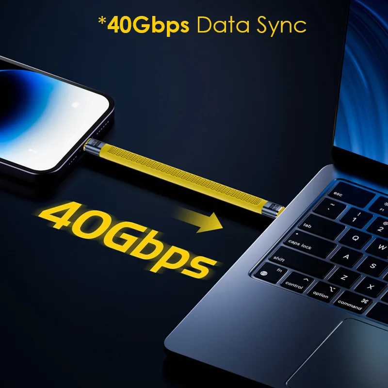 Фотография №1 товара Кабель USB 4 Type-C на Type-C FPC, гибкий, короткий, 40Gbps,