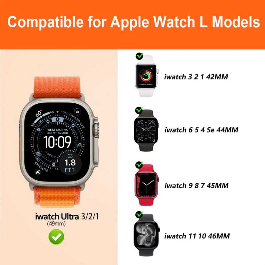 Фотография №5 товара Спортивный силиконовый ремешок для Apple Watch Ultra 3 49 мм,