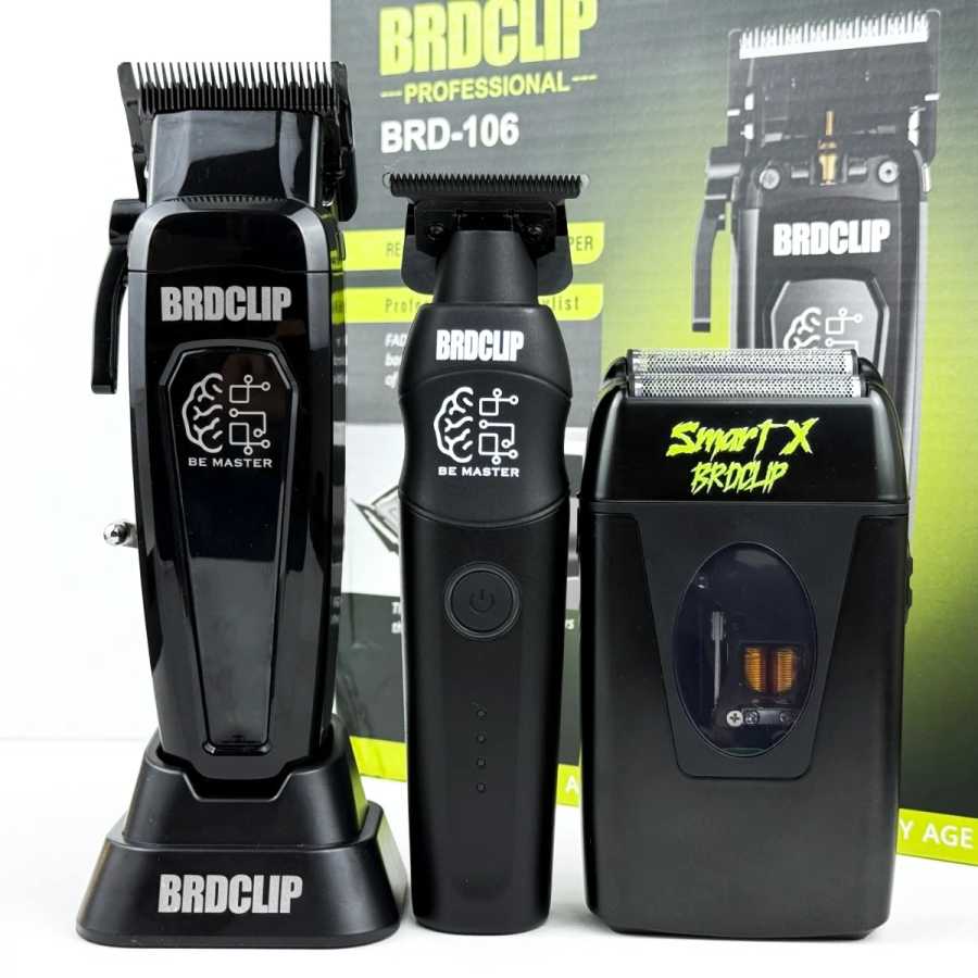 Профессиональная электрическая машинка для стрижки волос BRD 106 617 609 с лезвием DLC и базой, 7500/7000 об/мин, набор для парикмахера BRDCLIP Техника для красоты