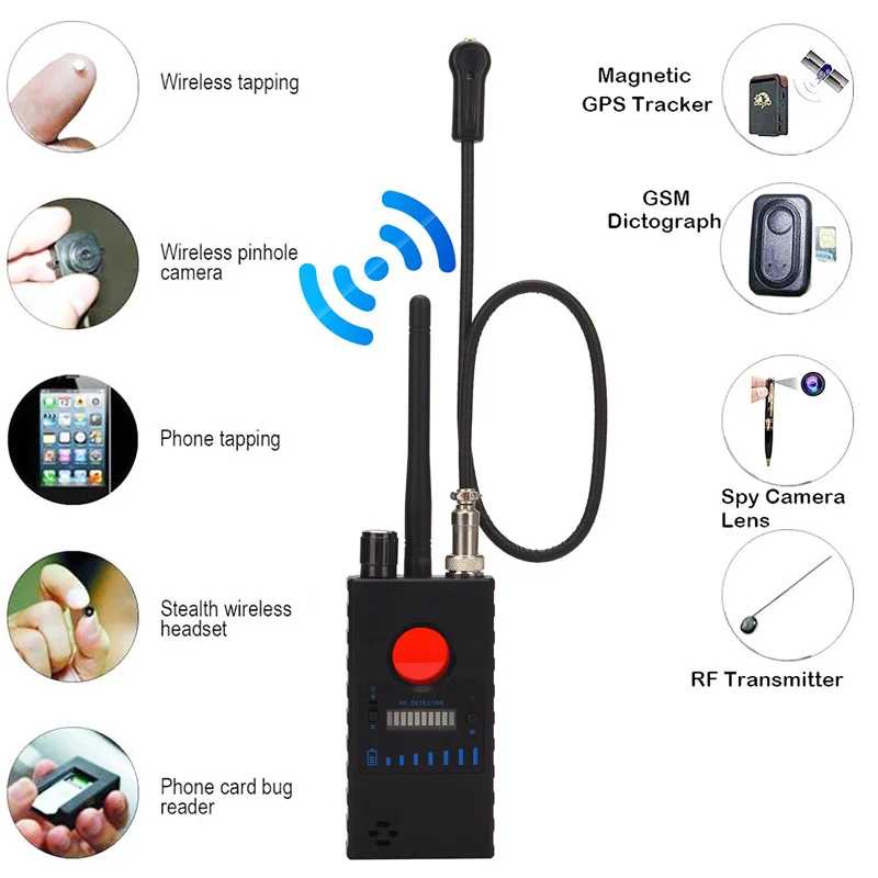 Фотография №1 товара G328 беспроводной детектор сигналов Wi-Fi RF подметальная машина против позиционирования