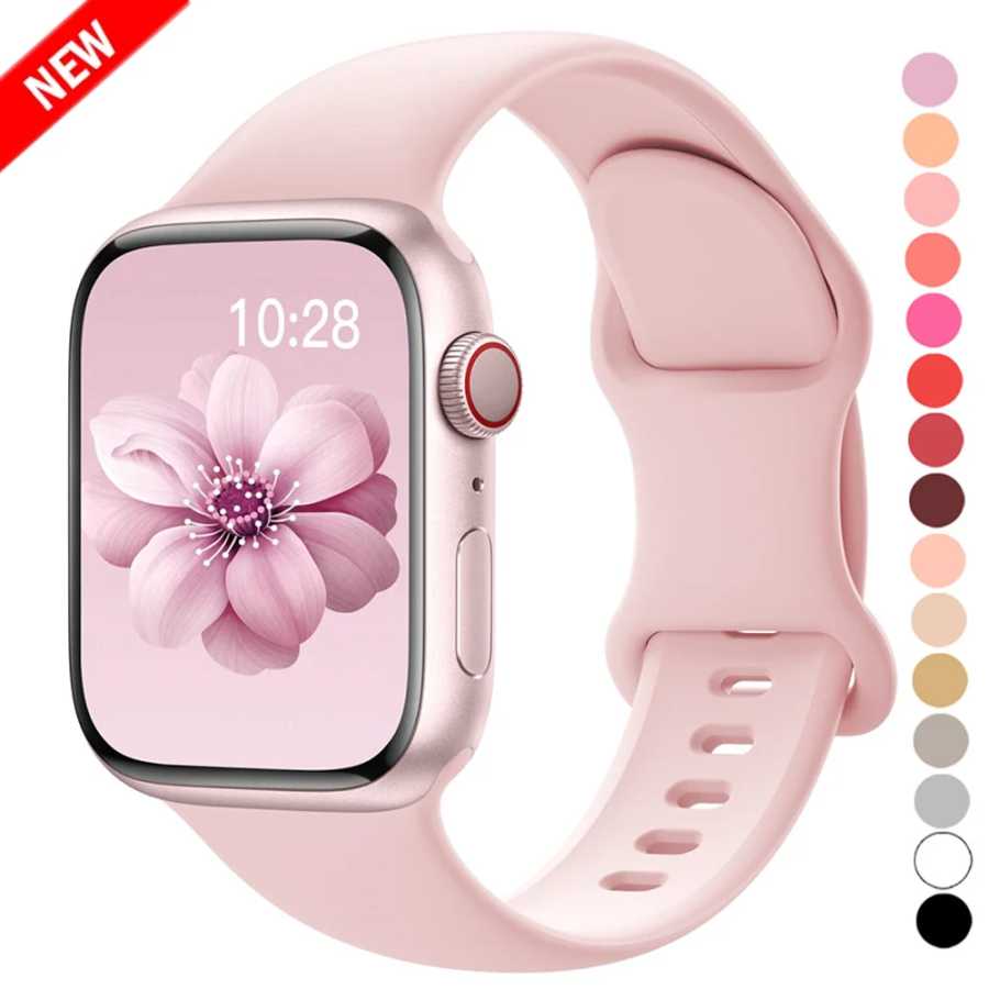 Силиконовый спортивный ремешок для Apple Watch Ultra 49 мм серии 9-8-7 41 мм 45 мм correa 44 мм 40 мм водонепроницаемый браслет iwatch 6 5 4 SE ремешок Аксессуары для часов