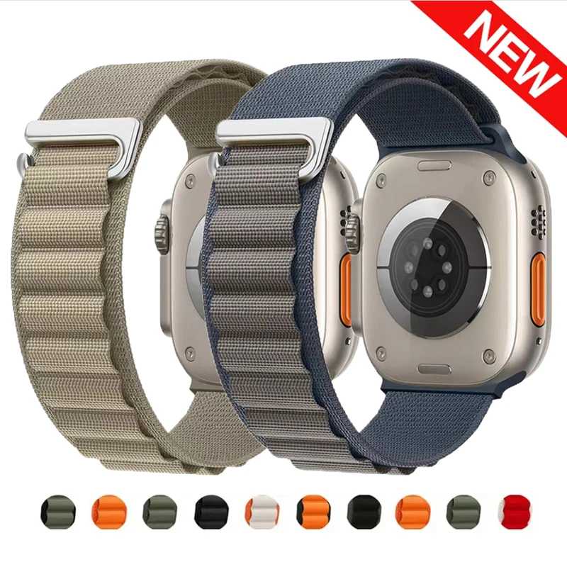 Ремешок Alpine Loop для Apple Watch, 49 мм, 44 мм, 40 мм, 45 мм, 41 мм, 42 мм, 38 мм, 40, 44, 45 мм, браслет для iWatch Ultra Series 7, 6, 5, 3, SE, 8 Аксессуары для часов
