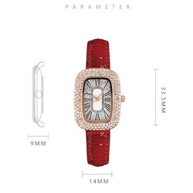 Фотография №5 товара Женские часы Full Diamond Tonneau Pigeon Egg с овальным циферблатом,