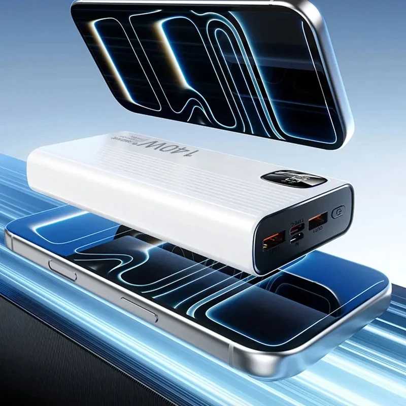 Фотография №1 товара Внешний аккумулятор VIVO 200000 мАч, 140 Вт, супербыстрая зарядка, высокая