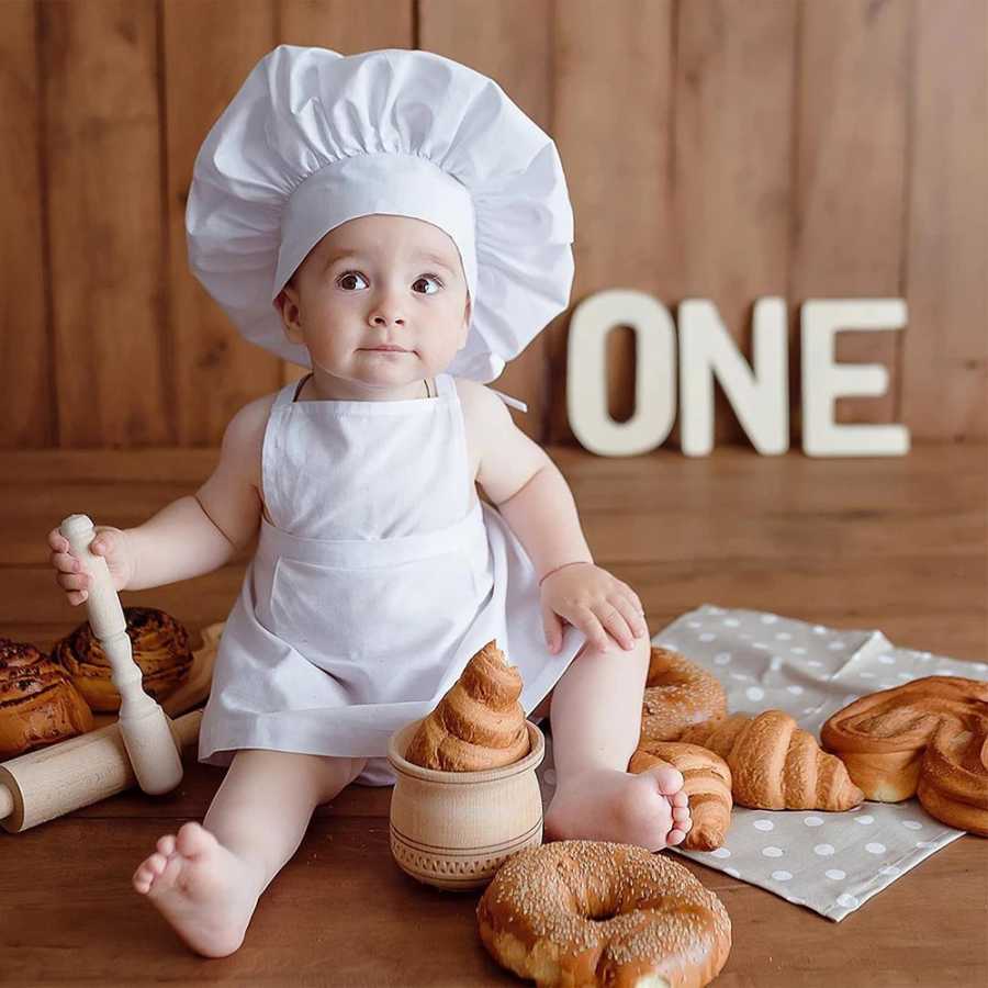 Детские костюмы для косплея, фартук шеф-повара, шляпа для детей, костюмы шеф-повара, костюм детского повара, реквизит для детской фотографии, 2 шт./с Детские сувениры
