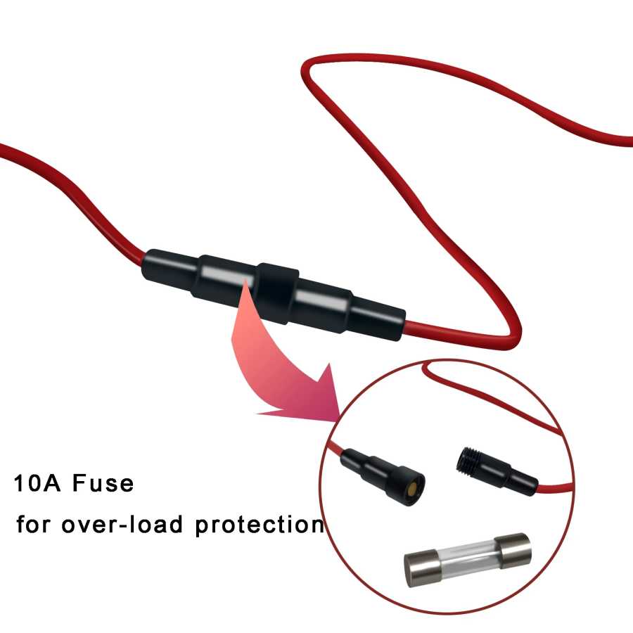 Фотография №4 товара Быстроразъемный кабель SAE 18AWG с предохранителем 10 А, клемма M8