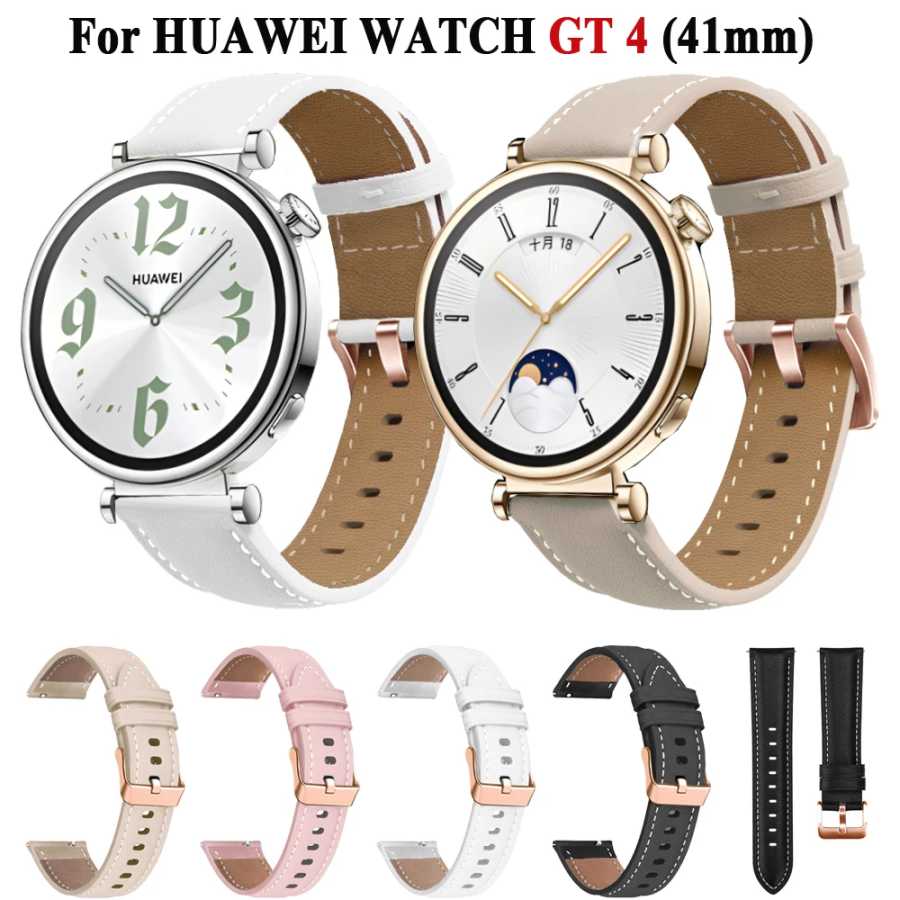 Ремешок кожаный для Huawei Watch GT 4 41 мм, браслет для смарт-часов Huawei Watch GT4 41 мм, аксессуары для наручных часов Аксессуары для часов
