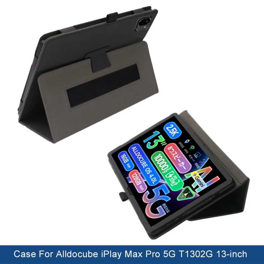 Чехол-книжка из искусственной кожи для ALLDOCUBE IPlay 70 Max Pro T1302 13 дюймов с подставкой и ремешком на руку Аксессуары и запчасти для планшетов
