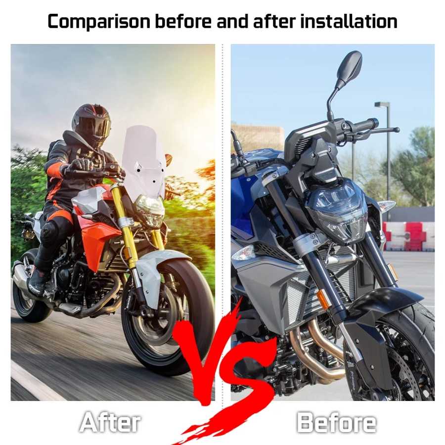 Фотография №3 товара Ветровое стекло WOLFLINE для BMW F900R 2020-2024, ветроотражатель, дефлектор, визор