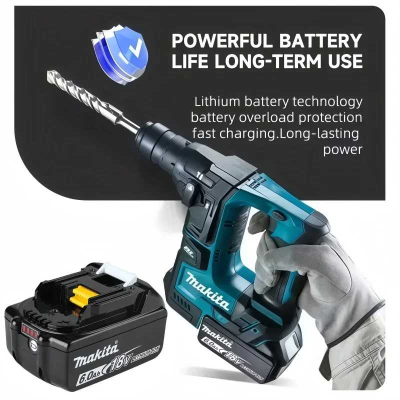Фотография №5 товара Оригинальный аккумулятор Makita BL1860 6 Ач для электроинструментов, литий-ионный, замена