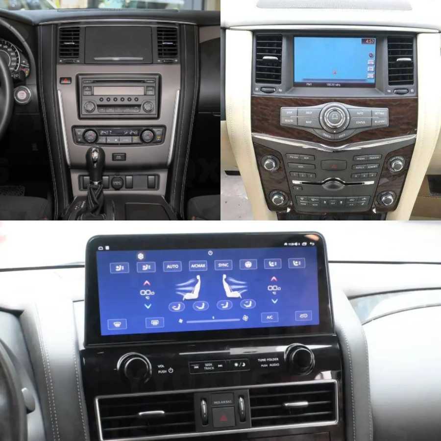12,3-дюймовый мультимедийный проигрыватель с CarPlay для NISSAN PATROL Y62 2010-2023, Android 13, GPS-навигация, автомобильная магнитола, стереосистема Автоэлектроника