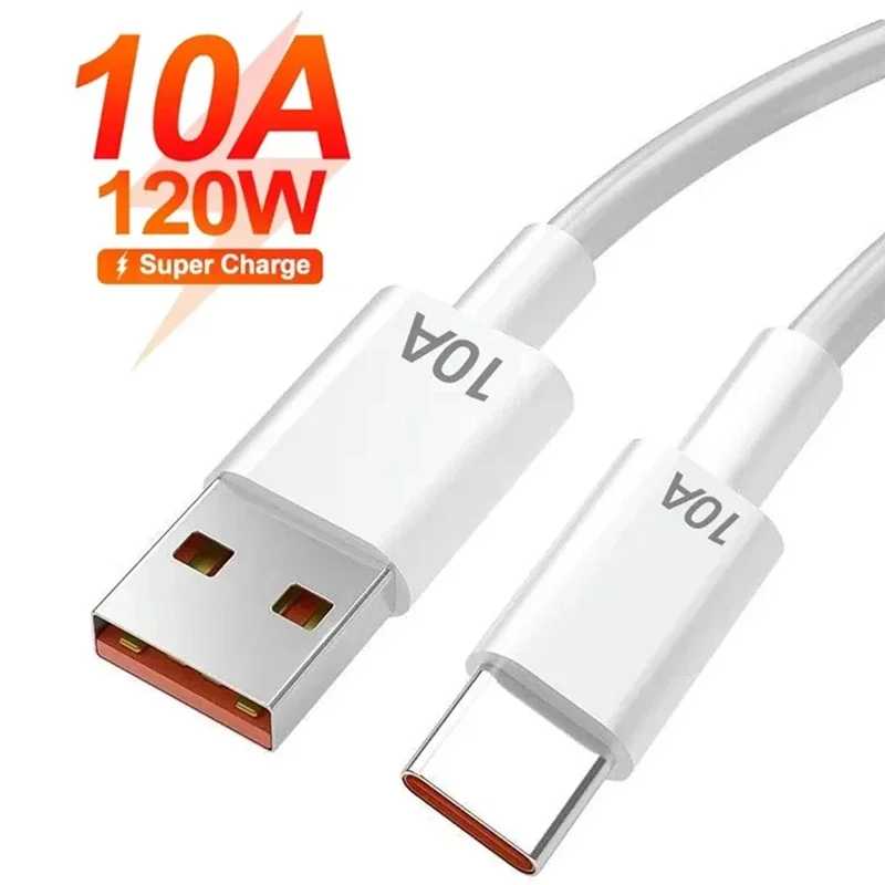120 Вт 10 А USB-кабель для сверхбыстрой зарядки типа C для Huawei Nova Honor Xiaomi Redmi POCO OPPO Realme iQOO USB C Кабель для быстрой зарядки Аксессуары для мобильных телефонов