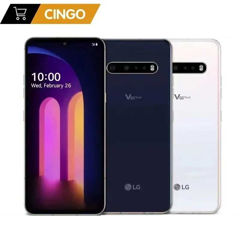 Оригинальный разблокированный смартфон LG V60 ThinQ Dual-Screen V600AM/V600TM/V600VM, 6.8 дюйма, Snapdragon 865, NFC, 4/5G, 8 ГБ ОЗУ, 128 ГБ ПЗУ, Android Б/У и восстановленные телефоны