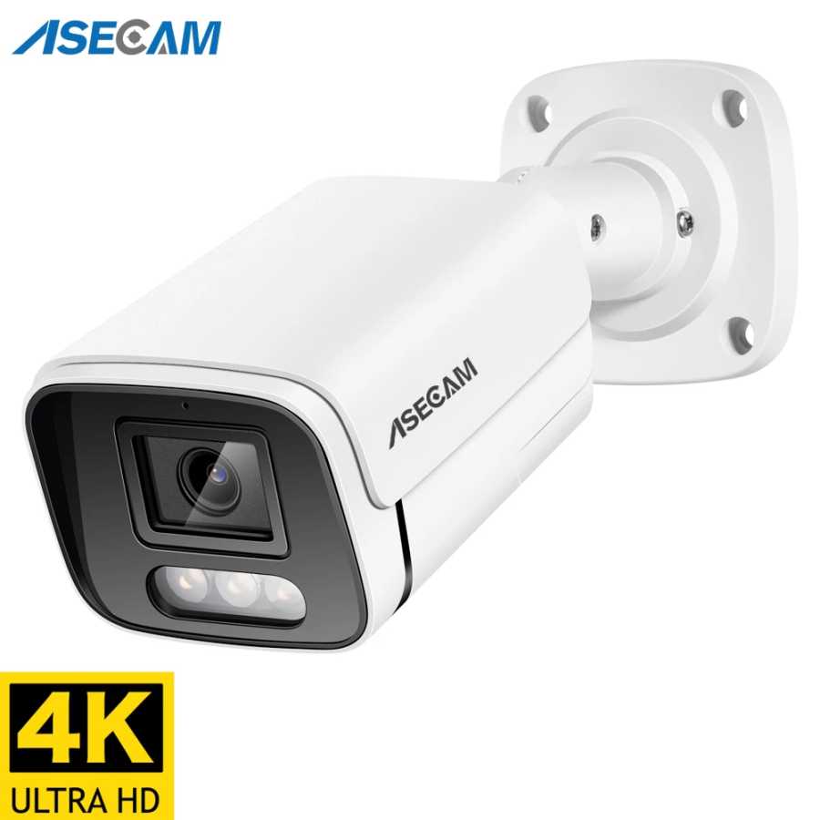 ASECAM POE 4K камера видео наблюдения 8Мп Доступ к автоматизации здания