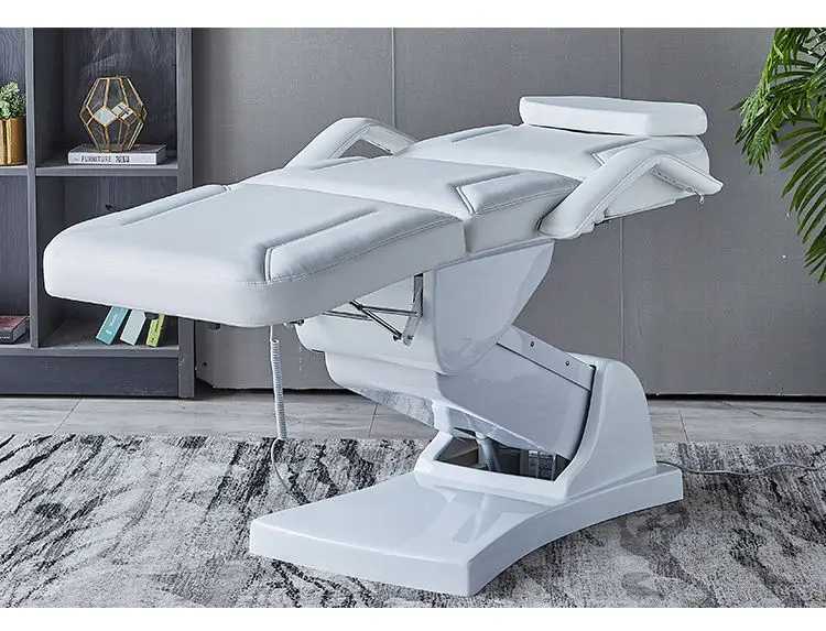 Фотография №5 товара Электрическая косметологическая кушетка с 3 моторами, регулируемая, из ПУ кожи,