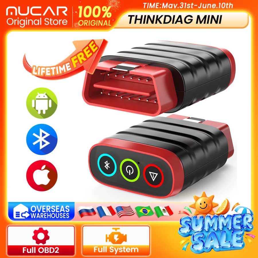 Диагностический сканер THINKCAR Thinkdiag MINI OBD2, Bluetooth, для полной диагностики автомобиля, считыватель кодов OBD, пожизненные бесплатные обновления. Инструмент для ремонта автомобилей