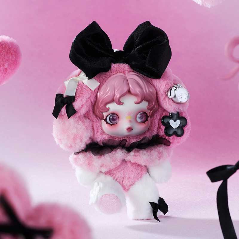 POP MART SKULLPANDA &times; MY MELODY Плюшевый брелок-подвеска Sanrio, коллекционная милая фигурка, брелок для ключей, украшение для сумки, подарок, игрушка, фигурка 