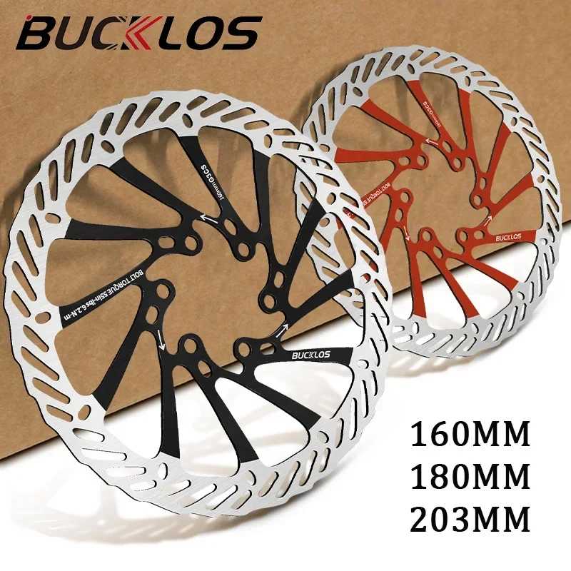 BUCKLOS Сверхлегкий MTB велосипедный гидравлический дисковый тормозной ротор 160/180/203 мм горный дорожный велосипедный тормозной диск с 6 бесплатными болтами Велоспорт