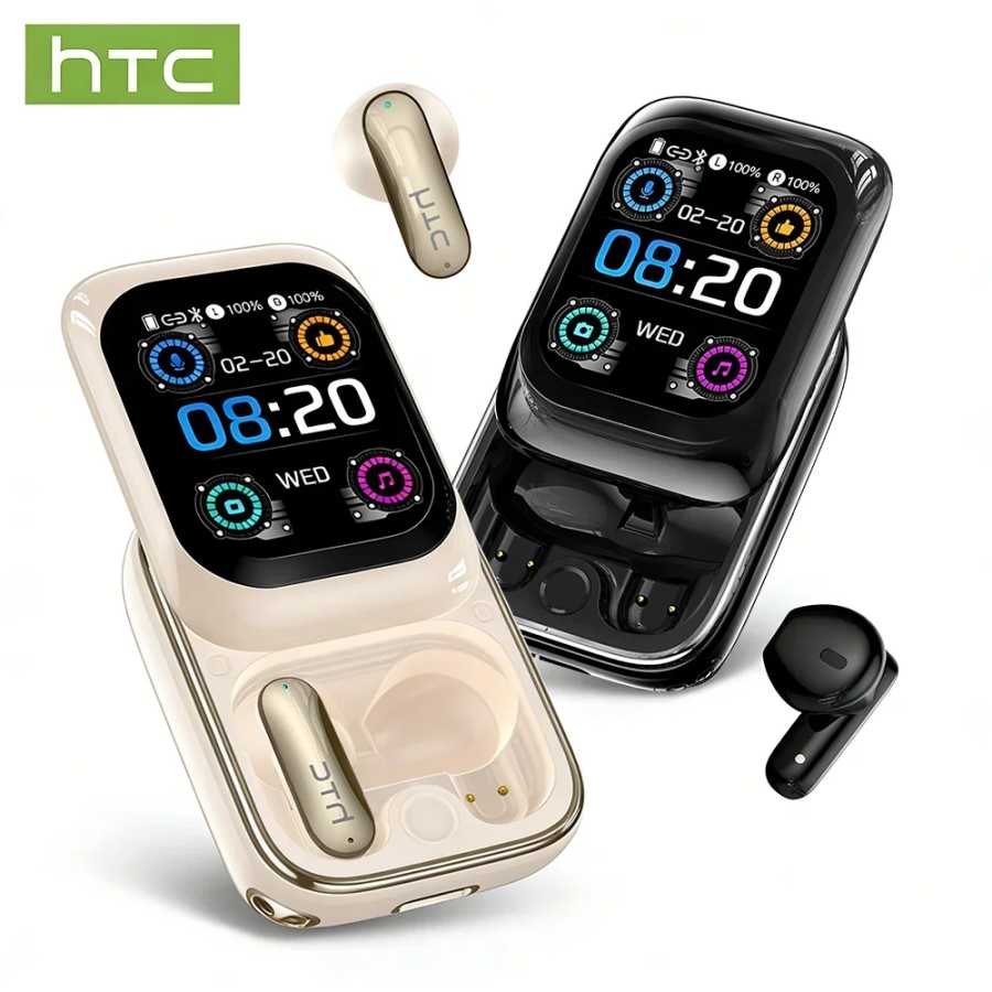 HTC NE48 Боковые раздвижные флип-наушники Bluetooth Наушники-вкладыши с искусственным интеллектом и сенсорным экраном HD TWS Беспроводные наушники-вкладыши Портативное аудио и видео