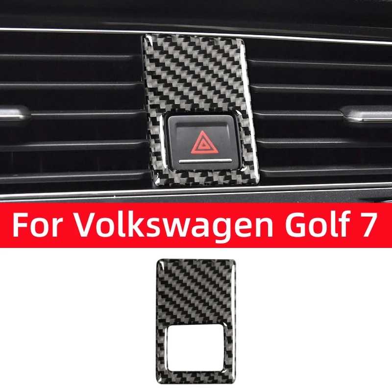 Для Volkswagen Golf 7 GTI R GTE GTD MK7 2013-2019: накладка на крышку аварийной сигнальной лампы центральной консоли, аксессуары для автомобиля Аксессуары для салона