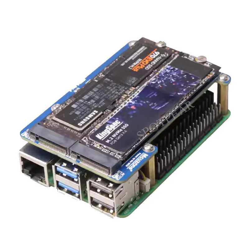 Фотография №1 товара Pi5 2280 Raspberry Pi 5 PCIe на M.2 NVMe Dual