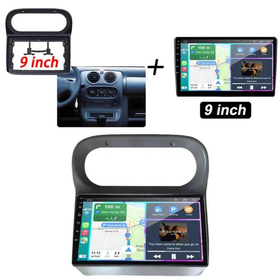 Фотография №2 товара Автомагнитола Android 15 с CarPlay для Renault Twingo 2005-2013: Автомобильный