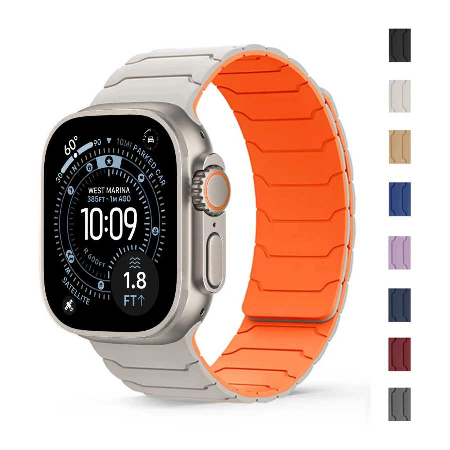 Магнитный ремешок для Apple Watch Band ultra 2 3 49 мм 44 мм 40 мм 41 мм 46 мм 42 мм 45 мм 38 Силиконовый браслет IWatch Series 11 9 8 SE 10 Аксессуары для часов