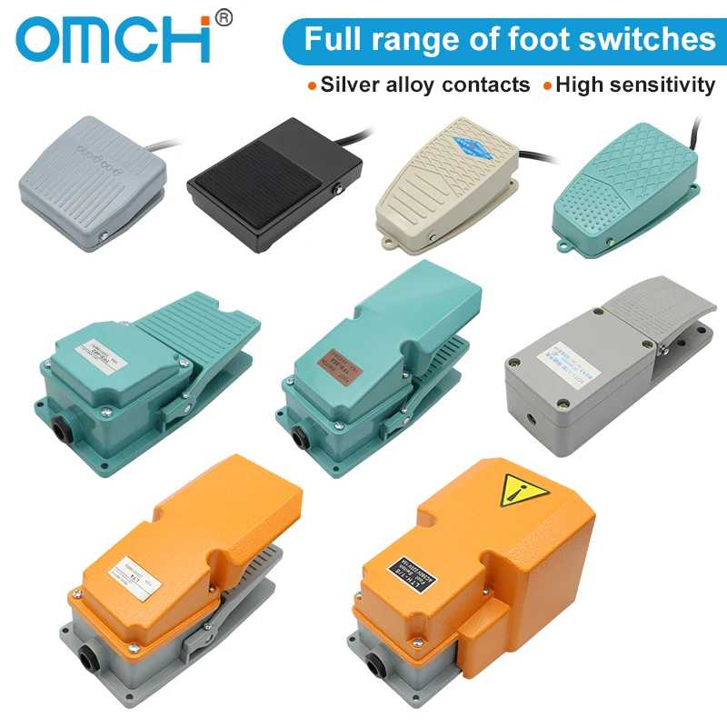 Педальный переключатель OMCH TFS201, педальный переключатель LT4 с кабелем EKW-5A-B, переключатели для управления оборудованием Управление промышленной автоматизацией и аксессуары