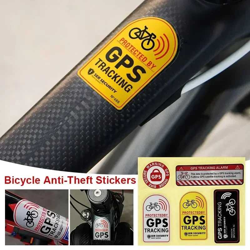 GPS-наклейка на сигнализацию, MTB, дорожный велосипед, скутер, противоугонная наклейка для мотоцикла, предупреждающая светоотражающая наклейка для аксессуаров для велосипеда Велоспорт