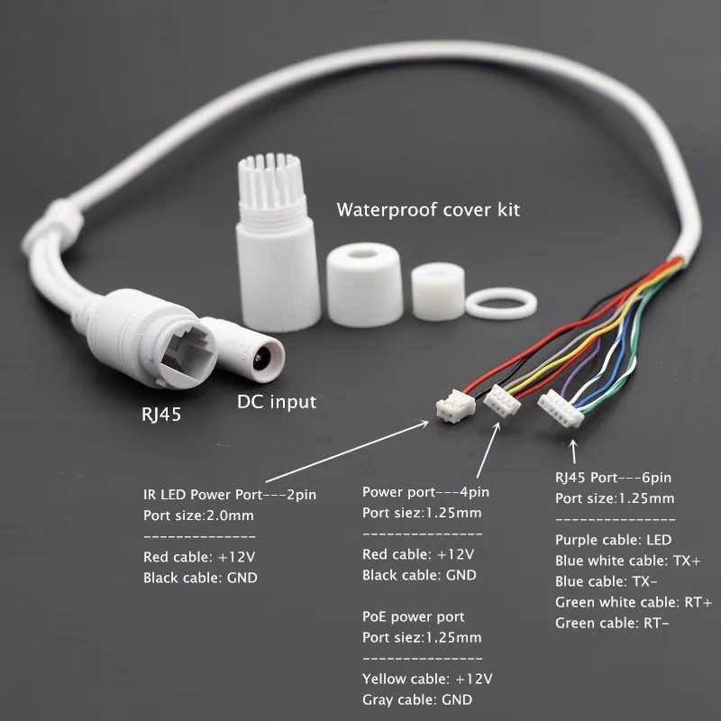 Фотография №2 товара Сетевая IP-камера CCTV POE, модуль печатной платы, видеокабель питания, длина