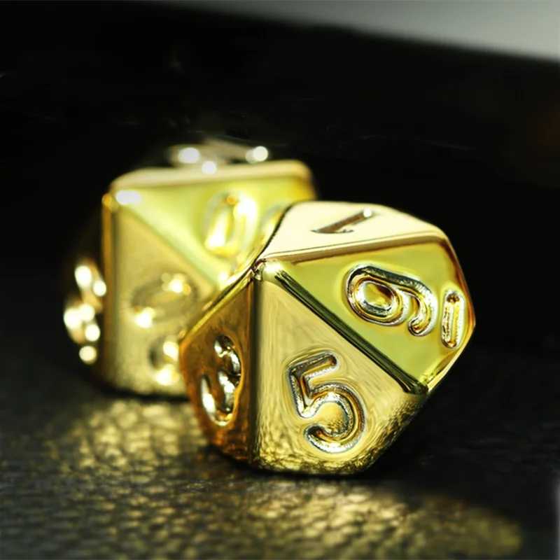 Фотография №2 товара 7 шт./компл. позолоченные игральные кости D&D COC Dice D4 D6