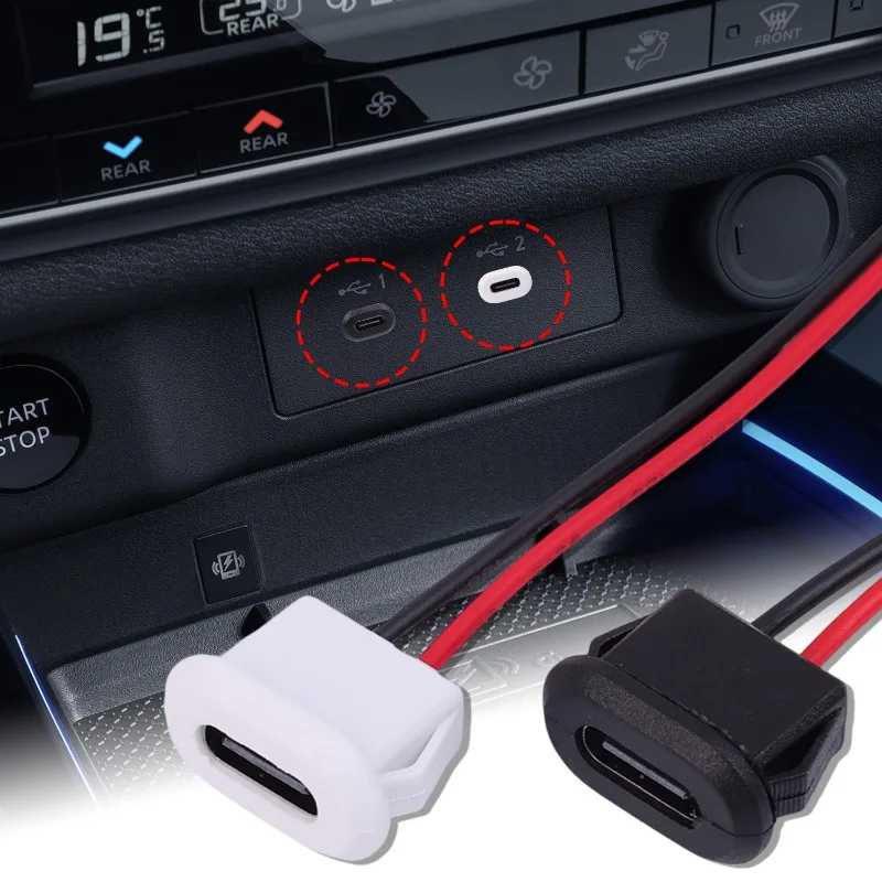 Фотография №1 товара 2-20 шт. 2-контактный разъем USB Type C, гнездовой разъем Type-C