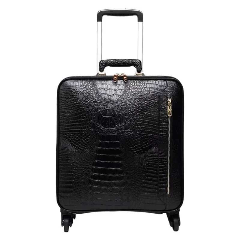 ​ ​ ПОДЛИННЫЙ COWHIDE Профессиональный чехол для путешествий в стиле ретро с TSA Lock НА колесах 20 дюймов Кабин для джентльменов Багажные сумки
