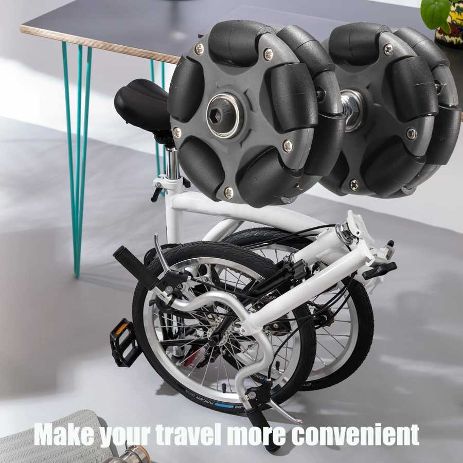 2 шт., 58 мм, нейлоновые колеса Omni, легкие роликовые колеса для удлинителя Brompton, телескопический велосипед, задняя грузовая стойка, детали складного велосипеда Активные игры и спорт