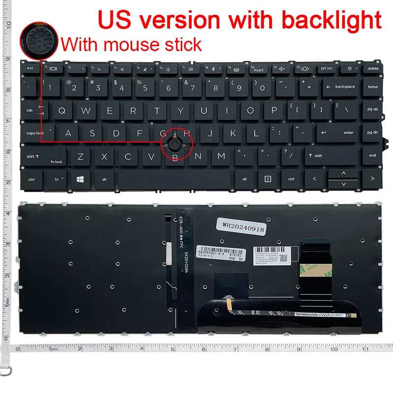 Фотография №4 товара Клавиатура US/RU для HP 840 G7, 840 G8, 845 G7,