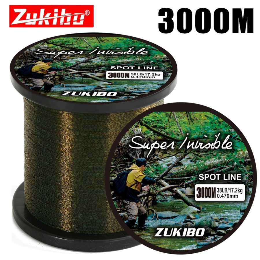 леска рыболовная япония ZUKIBO 3000 м невидимая пятнистая леска японская супер прочная монофильная леска с фторуглеродным покрытием нейлоновая тонущая леска pesca лескалеска леска флюрокарбоновая шнур рыболовный Для рыбалки