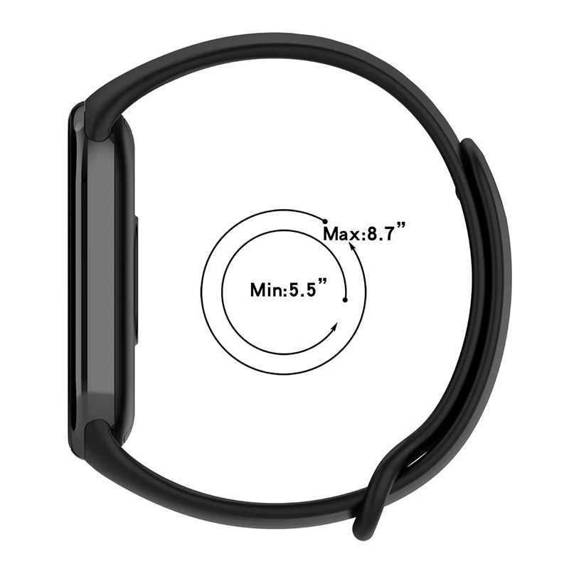 Фотография №1 товара Силиконовый ремешок для Xiaomi Mi Band 9/8 NFC, спортивный резиновый