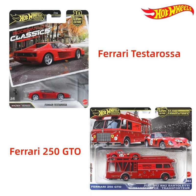 Коллекционная модель Hot Wheels Car Culture Modern Classics: Ferrari Testarossa 1987 года, литая, ретро-гоночная, FLF56, подарок для автолюбителей Играйте в транспортные средства и модели