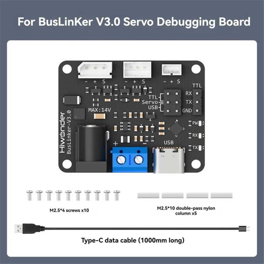 Фотография №5 товара Плата отладки сервоприводов BusLinker V3.0 для роботизированных манипуляторов, модуль драйвера