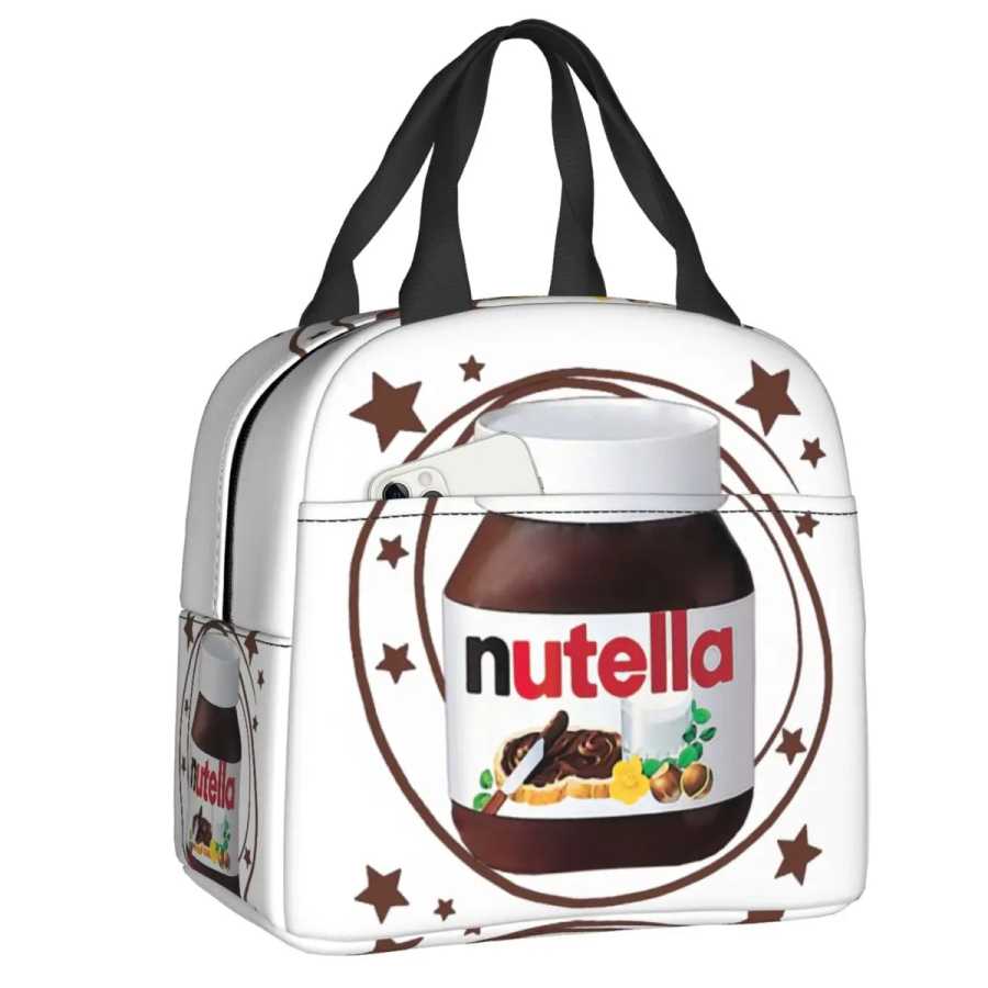 Сумка для обеда Nutellas Swirls на заказ, женская теплая изолированная коробка-холодильник для детей, школы Сумки специального назначения
