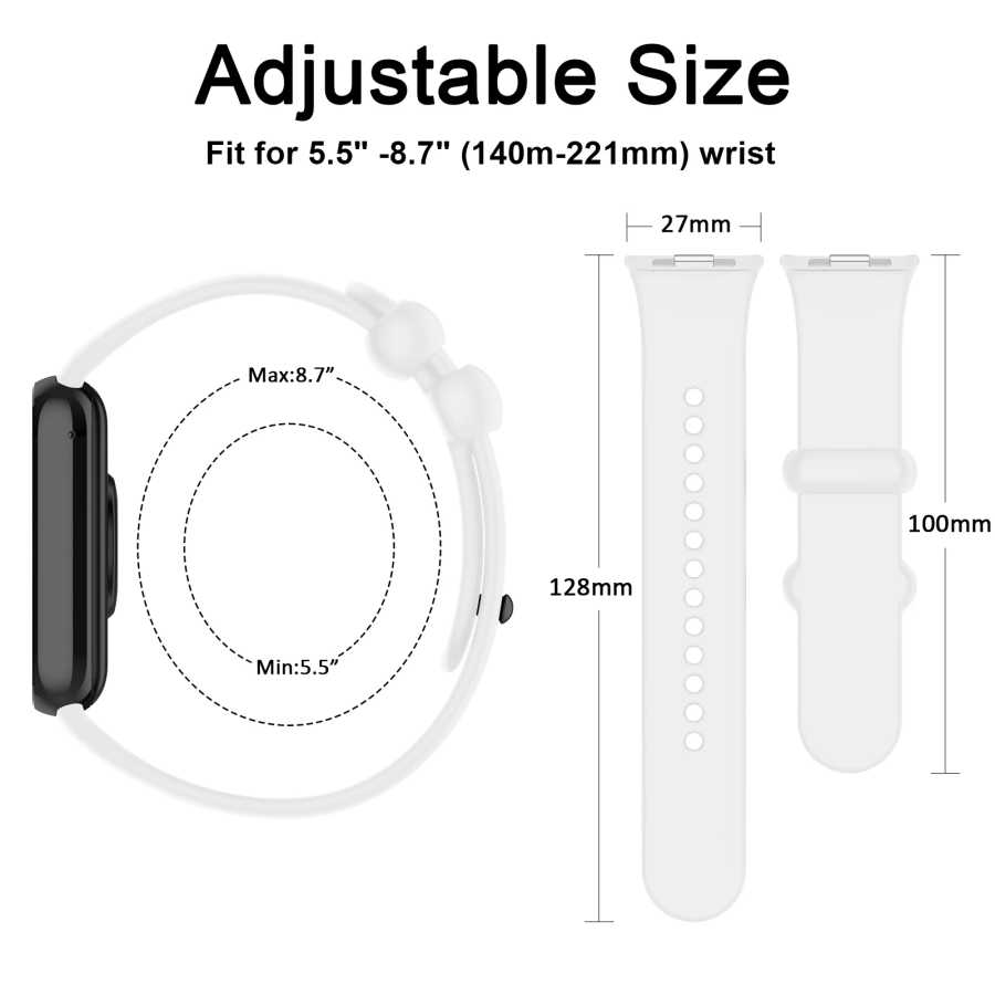 Фотография №1 товара Силиконовый ремешок для Xiaomi Mi Smart Band 8/9, сменный спортивный