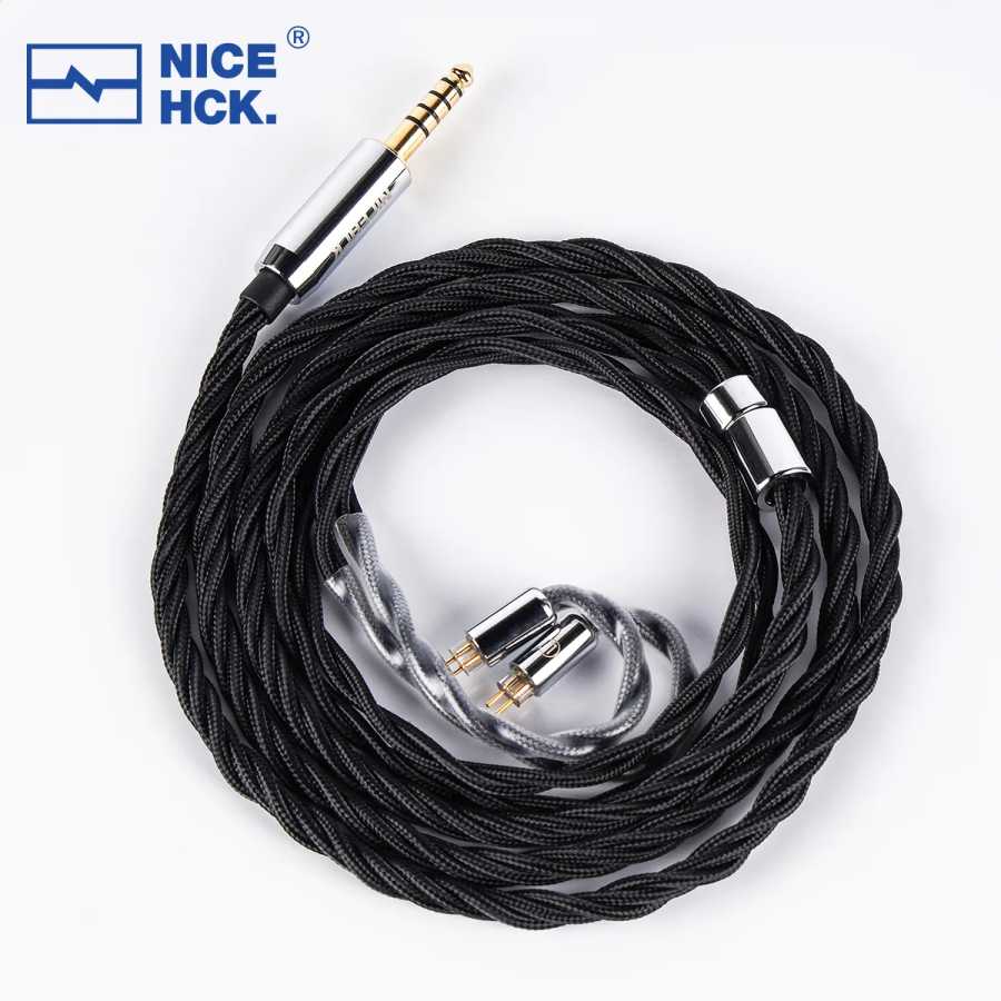 Фотография №5 товара NICEHCK BlackDawn HiFi провод посеребренный тайваньский материал OFC в наушном