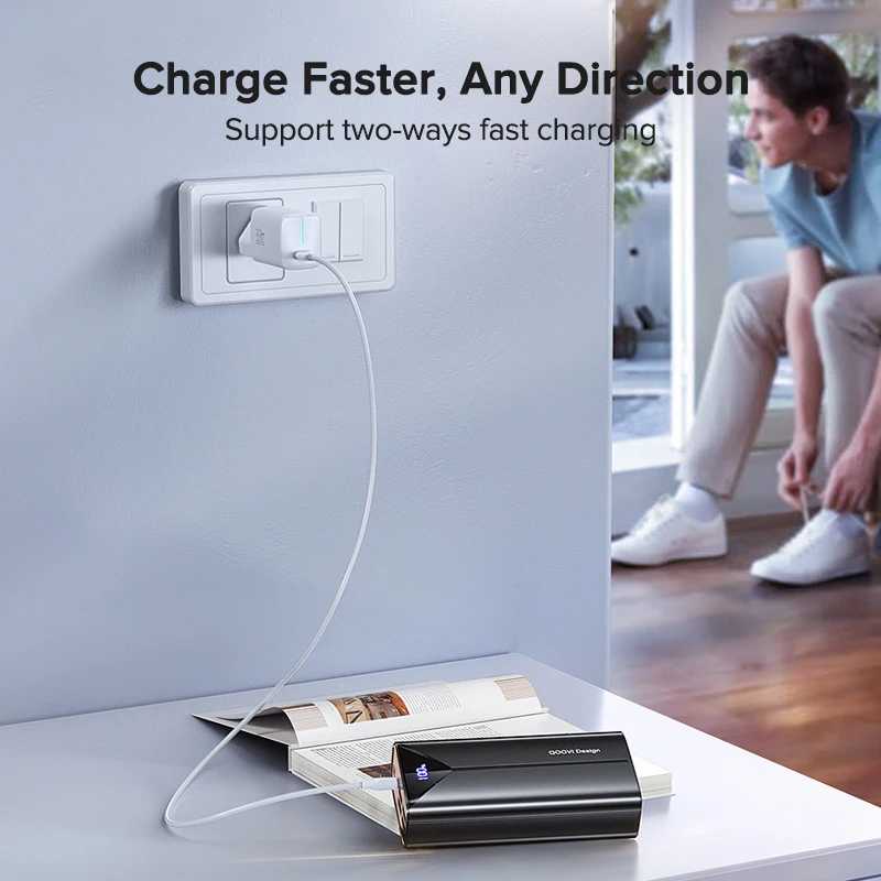 Фотография №5 товара QOOVI 30000 мАч Power Bank 22,5 Вт Быстрая зарядка Встроенный