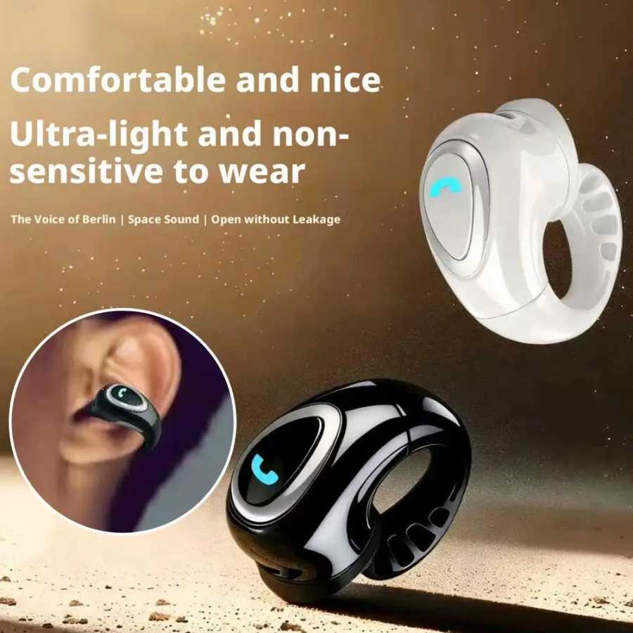 Наушники с открытой воздушной проводимостью, Bluetooth 5,4, одинарная гарнитура с клипсой, HIFI, стереозвук, водонепроницаемые спортивные/беговые мини-наушники Портативное аудио и видео