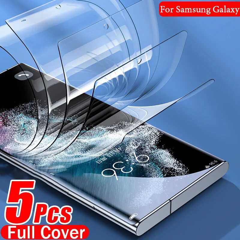 Гидрогелевая пленка HD для Samsung Galaxy S26 S25 S24 S23 S22 S21 S20 Plus Ultra, полное покрытие экрана, защитная пленка A55 A35 A16 Note 20 10 5G Защитная пленка для мобильного телефона