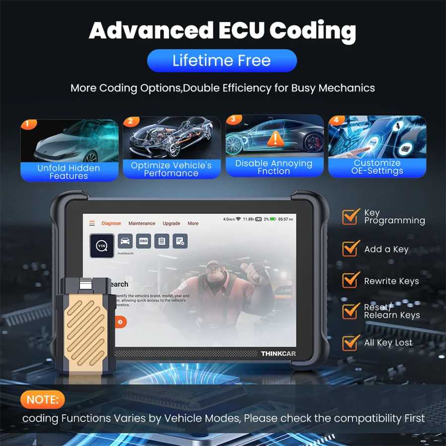 Фотография №2 товара THINKCAR THINKSCAN 689BT CANFD DOIP OBD2 диагностический инструмент 34 сброс