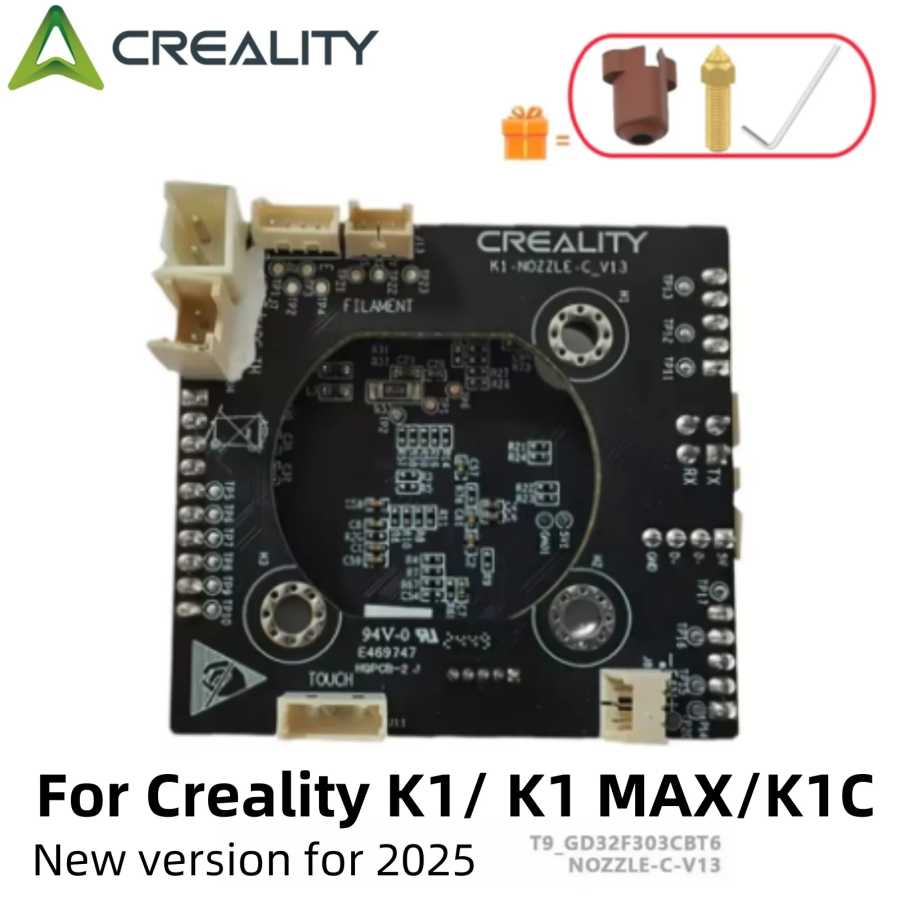 Оригинальный K1C PCBA_G_K1-MAX K1_T9_GD32F303CBT6 NOZZLE-C-V13 HQPCB-2 адаптерная плата PCBA коммутационный модуль для K1C K1 K1 MAX 3D-печать