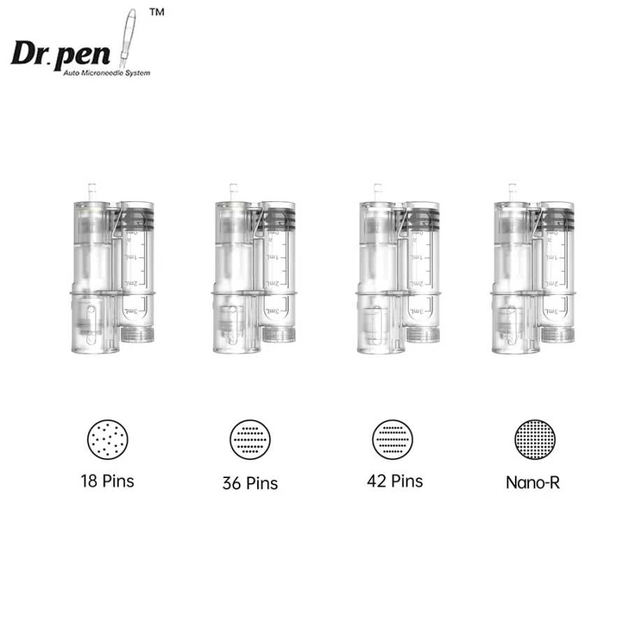 Доктор. Картриджи Pen H6, 5 шт., 18, 36, 42-контактные круглые нано-иглы для дермапена, совместимые с сывороткой 3 мл, длина иглы 0,25 мм Косметологическое оборудование