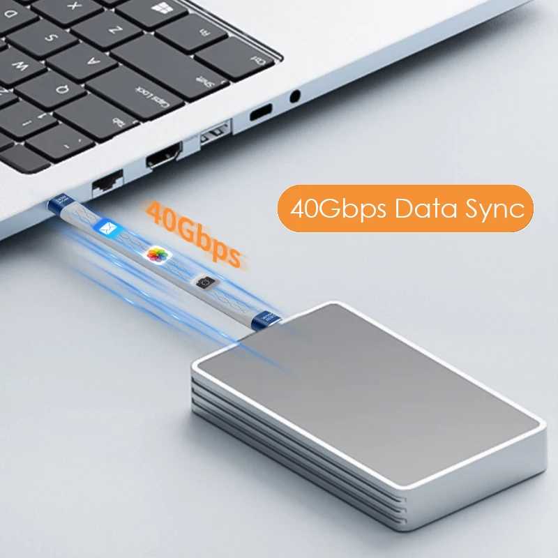 Фотография №1 товара Кабель USB4 для передачи данных 40 Гбит/с, USB-C Thunderbolt 4