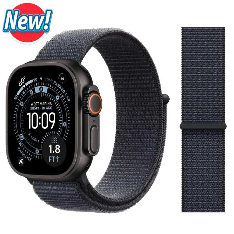 Фотография №2 товара Официальный нейлоновый ремешок для Apple Watch 11, ремешок 42 мм,